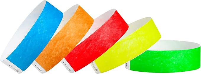 10,000 WristCo Tyvek Wristbands for Events – 5-Color Variety Pack – Tamper-Proof Design Prevents Reuse – Premium-Grade Bracelets for Hospital & Medical ID, Party, VIP Identification