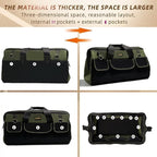 22-inch Wide Mouth Tool Bag with Water Proof Molded Base, Wide Mouth Tool Tote Bag, Waterproof Tool Organizer Bag for Men with Adjustable Shoulder Strap(No Bottom Shell)