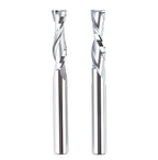 SYT Spiral Router Bits 1/4" Cutting Dia. with 1/4" Shank CNC Upcut End Mill & Downcut End Mill Engraver Carving 2-1/2 inch Long for Woodwork