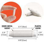 300 Pcs Low Voltage B Connectors Crimp Splice Terminals AWG 22–26 Gauge Butt Connector for Telecom Phone Security Alarm Lighting Security Systems (White no Gel, Indoor use)