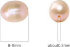 Natural Pearl Beads Rice 8-9mm Pink Freshwater Cultured Loose Gemstone Beads for DIY Jewelry Making 13.8''/Strand HQ
