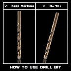 29Pcs M35 Cobalt Drill Bit Set 1/16"-1/2", 135 Degree Tip HSS with Storage Case, Twist Jobber Drill Bit Kit for Cast Iron, Hard Metal, Stainless Steel, Plastic and Wood