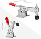 Accessbuy Toggle Clamp 201B 220Lbs Holding Capacity Heavy Duty Medium Hold Down Clamp Quick-Release Horizontal Clamp（5Pack)