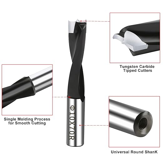 ASNOMY 5/16" Inch Carbide Forstner Drill Bit, 8mm Carbide Tipped Forstner Bit for Hard Wood, Wood Drilling Hole Saw Set Woodworking Hinge Cutter Tool Kits for Wood Plastic Plywood