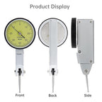 Dial Test Indicator Gauge 0-0.8mm, 0.01mm Accuracy, Lever Dial Test Indicator Gauge 0-40-0 Scale Yellow Dial Face with Installation Accessories 6mm/ 8mm Sleeves
