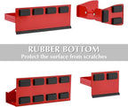 EMENTOL 4PCS Magnetic Tool Shelf Set, Tray, Paper Towel Holder, for Tool Organizer, Magnets Any Metal Surface, Red