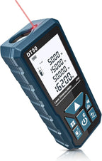 Laser Measure, DTAPE 165 Ft Digital Laser Distance Meter, Upgraded High-Accuracy Laser Measuring Tool, Electronic Tape Measure, 2" Backlit LCD Display, Area/Volume/Indirect Measurement, in/Ft/Ft+in/M