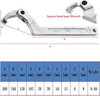 Eowpower Chrome Vanadium C Spanner Tool Adjustable Hook Wrench Square Head 115-170 mm