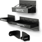EMENTOL 4PCS Magnetic Tool Shelf Set, Tray, Paper Towel Holder, for Tool Organizer, Magnets Any Metal Surface, Black