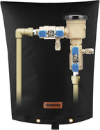 TOHONFOO Backflow Preventer Pipe Insulation Cover (5°F) - Irrigation Sprinkler Valve Insulated Pouch - Water Well Pump Cover - Sturdy 5 Layers for Winter Freeze Protection, 16" W x 20" H, Black