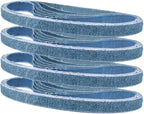 1/2 Inch X 18 Inch Sanding Belts, 4 each of 40/60/80/120 Grits, Blue Belt Sander Tool for Woodworking, Metal Polishing, Zirconia Sanding Belts (16 Pack)