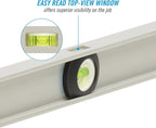 CHANNELLOCK 72-Inch, Professional-Grade Aluminum I-Beam Level with 3 Vials, 5100-0072