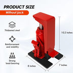 Toe Jack Lift Base Bracket(Jack Not Included), Chute Design fits All Bottle Jack Accessories from 5-30 Tons, 5t Toe Lift Workbench, 10t Top Lift Workbench, 0.4-6 in Toe Height, 9.5-16 in Top Height