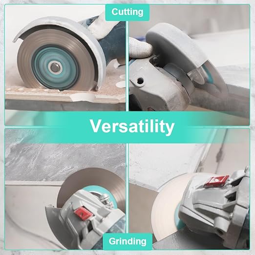 4 Inch/105MM Diamond Cutting Disc - Tile Saw Blade Cutting Wheel Double-Sided Diamond Discs for Cutting Grinding Porcelain Ceramic Tile Marble Granite,5/8"-11 Thread