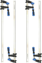 Bar Clamps for Woodworking 36 Inch,4 Pack Wood Clamps Adjustable and Release Quickly,Woodworking Clamps Throat Depth 2.5 Inch,Serrated Steel Rail,Bar Clamps Force 600 Lbs