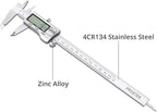 Proster Digital Vernier Caliper 8inch 200mm - Stainless Steel Electronic Caliper Fractions/Inch/Metric Caliper Measuring Tool for Length Width Depth Inner Diameter Outer Diameter