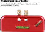 Wood Scribing Mortise Gauge, Double Head Aluminium Alloy Carpenter Tool, Adjustable Marking Gauge Woodworking Scribe for Carpenter