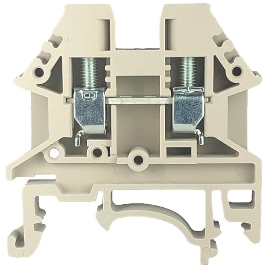 Dinkle DK4N DIN Rail Terminal Block Screw Type UL 600V 30A 10-22AWG, Pack of 100
