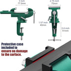 Nuovoware Table Vise 3 Inch, 360° Swivel Base Universal Home Vise Portable Bench Clamp, Clamp-on Vise Bench Clamps Fixed Tool for Woodworking, Metalworking, Cutting Conduit,Drilling,Sawing, Army Green