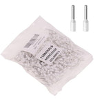 22AWG/0.5mm² Wire Ferrules White, 500pcs 22AWG Terminal Connector Kit, Wire Insulated Cord Pin Ends Terminals for Electric, Industrial, Chemical Industry, Power Control System, etc.