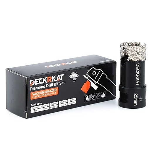 Dry Diamond Core Drill Bits 1 inch with Slots 25mm Diamond Hole Saws, with 5/8-11 Thread to 3/8” Hex Shank Adapter Fit Both Angle Grinders & Electric Drills for Porcelain Granite Tiles Brick Concrete