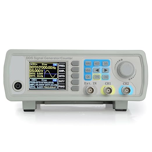 Koolertron Upgraded 15MHz DDS Signal Generator Counter,High Precision Dual-Channel Arbitrary Waveform Function Generator Frequency Meter 200MSa/s (15MHz)