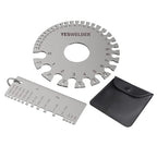 YESWELDER Round Dual Sided Metal Sheet Gage & Metal Sheet Thickness Gauge 2pk Stainless Steel Wire Welding Gauge
