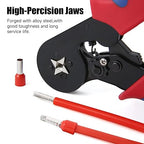 Wire Ferrule Crimping Tool Kit, Carbon Steel Crimper, 7 Sizes PVC Ferrules AWG 28-5, Crimp with 1700Pcs Hexagonal End Ferrules, for Connection (7 Sizes 1700PCS)