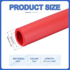 uxcell Pipe Insulation Tube Foam, 1" ID x 3/16" Thick x 1.64ft Foam Pipe Cover Non-Slip Hollow Tubing Guitar Air Conditioner Stand Fitness Equipment Handles, Red