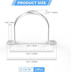 24Pcs 3 Inch (75mm) 304 Stainless Steel Conduit Clamps, U-Tube Strap Pipe Clamp 2 Hole Strap U Bracket Rigid Pipe Metal Conduit Strap Tension Clips U-tube Clamp