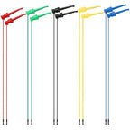 Sumnacon 10Pcs Test Hook to Female Jumper Wires - 26 AWG Binding Post to Solderless Breadboard Jumper Leads, Soft Silicone Flexible Test Leads for Electrical Testing