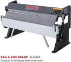 KAKA INDUSTRIAL Box and Pan Brake, 24-Inch Metal Brake Bender, 20-Gauge Mild Steel Capacity,0-135 Degree Adjustable Heavy-Duty Aluminum Brake W-2420A