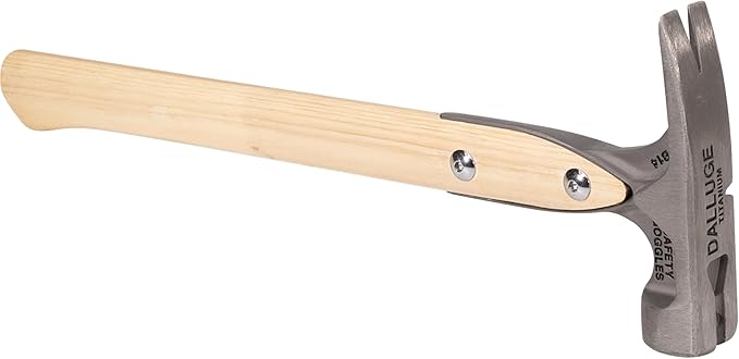 VAUGHAN DALLUGE 16 oz Titanium Hammer, Magnetic Nail Holder, Milled Face, VN07180