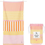 Dock & Bay Beach Towel - Quick Dry, Sand Free - Compact, Lightweight - 100% Recycled - Includes Bag - Sunset Boulevard - Set of 4 - Extra Large (200x90cm, 78x35)