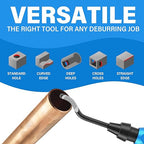 Deburring Tool Set with 15 High Speed Steel Swivel Blades, Deburring Tool Ideal for Metal, Resin, Copper, Plastic, PVC Pipes, 3D Printing Burr Removal Reamer Tool