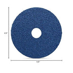 BHA Zirconia Resin Fiber Sanding and Grinding Discs, 4.5” x 7/8”, 24 Grit - 25 Pack