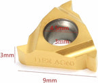Lathe Threading Carbide Inserts:10 Pcs 11ER A60 1/4 Carbide Inserts for External Threading Holders CNC Cutting CNC Turning Tool