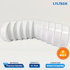 White Electrical Tape 8Rolls, 7mils x 3/4 in x 30 ft, Flame Retardant,Waterproof,Strong Adhesive, Durable, Easy-Wrap,High Temp Electrical Tape Electric Super Vinyl