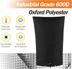 TOHONFOO Backflow Preventer Pipe Insulation Cover (5°F) - Irrigation Sprinkler Valve Insulated Pouch - Water Well Pump Cover - Sturdy 5 Layers for Winter Freeze Protection, 22" W x 34" H, Black
