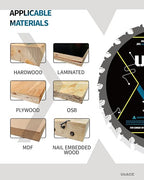7-1/4-Inch 24&60-Tooth Circular Saw Blade with 5/8-Inch Arbor, Framing & Ultra Finish Wood Cutting, Carbide Tip, Thin Kerf, for Plywood, MDF, OSB, Laminated, 2 Pack