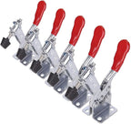 Accessbuy Toggle Clamp 201B 220Lbs Holding Capacity Heavy Duty Medium Hold Down Clamp Quick-Release Horizontal Clamp（5Pack)