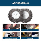 Benchmark Abrasives Aluminum Oxide 6 Inch Center Hole Flap Wheel - Bench Grinder Wheel 1” Length 1" Arbor Sander for Deburring, Sanding, Grinding, Rust Paint Removal Polishing Wheel - 180 Grit