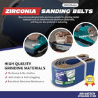 4" x 36" Zirconia Sanding Belts for Metal - 4 x 36 Inch Zirconia Metal Grinding Sand Paper, 10 PCS 2 Each of 40/60/80/120/240 Assorted Grits, Perfect for Metal Polishing, Derusting, Woodworking