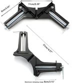 4pcs Corner Clamp For Woodworking 90 Degree Right Angle Clamps Aluminum Alloy Metal For Welding, Photo Framing, Drawers, Cabinets, Shelf Fish-Tanks, Glass Holder Square Diy Hand Tool