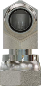 3/8" Male to 1/2" Female Pipe Swivel Elbow 90° Hydraulic Adapter