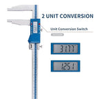 Dasqua 0-24"/600mm Heavy Duty Long Jaw Absolute Origin Digital Caliper, IP54 Stainless Steel Electronic Measuring Tool, in/mm Conversion, Accurary ±0.002"/0.05mm, Resolution 0.0005"/0.01mm