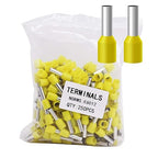 Fidioto 10AWG Wire Ferrules Terminals, 250pcs AWG10/6mm² Wire Ferrule kit for Electric, Industrial, Chemical Industry, Power Control System, etc.