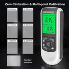 Paint Thickness Gauge Meter Fe/NFe Probe Coating Thickness Gauge Professional Multifunctional Car Paint Depth Gauge Test Precise HW-300PRO for Car Automatic Detection(black) (white)