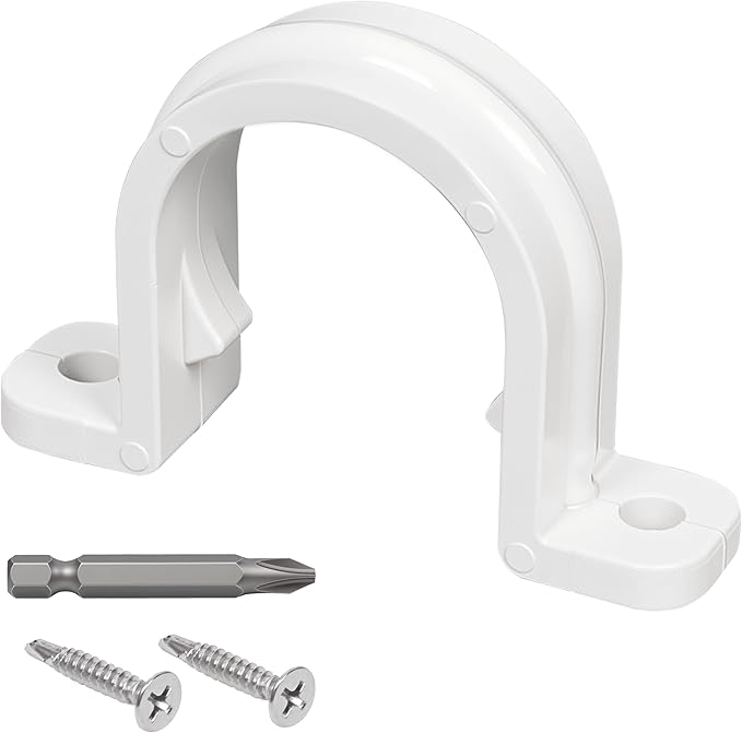 20 Set PVC conduit pipe strap clamps Φ25 MM - SCH 3/4 IN,Two Hole plastic pipe clips