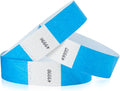 600 WristCo Neon Blue Tyvek Wristbands for Events - Tamper-Proof Design & Fluorescent Color Prevent Reuse Premium-Grade Bracelets for Hospital & Medical ID, Party & VIP Identification